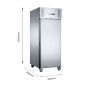 FED-X S/S Single Full Door Upright Fridge - XURC600SFV