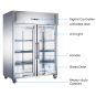 FED-X S/S Two Full Glass Door Upright Fridge - XURC1410G2V