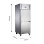 FED-X S/S Two Door Upright Fridge - XURC600S1V