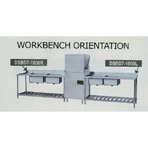 Right Inlet Double Sink Dishwasher Bench DSBD7-1800R/A