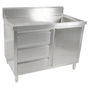 Kitchen Tidy Cabinet With Left/Right Sink 700mm Deep