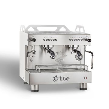 Bezzera OTTO White Compact 2 Group Espresso Machine BZOTTOCDE2IW1
