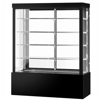 BONVUE Noir Grand 1800mm 4 Shelves Square Cake Display Cabinet - CVS180-4B