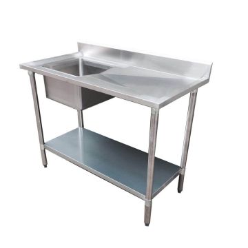 Economic 304 Grade Stainless Steel Single Sink Benches 700 Deep