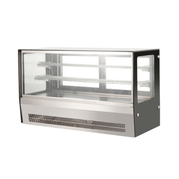 Counter top square 2 Shelves Glass cold food display - GN-1200RT
