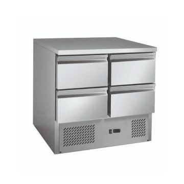 Thermaster Stainless steel 4-Drawers Compact Workbench Fridge - GNS900-4D
