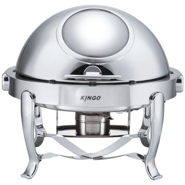 2NDs: Round Chafing Dish with Chrome Legs - KGS6803G-QLD53