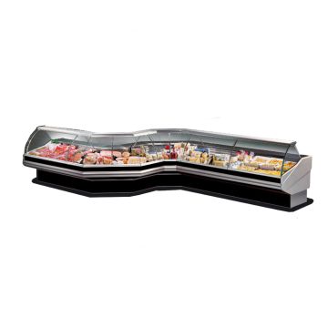 Curved front glass deli display 2020x1140x1260 - PAN2000