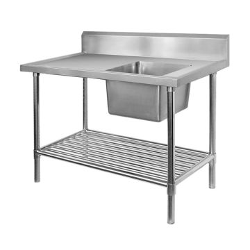 Premium Stainless Steel Single Sink Bench 600mm Deep