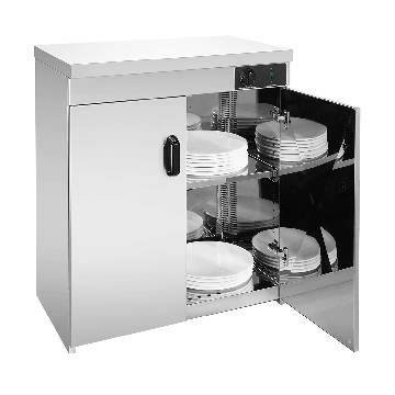 Stainless Steel Double Cabinet Plate Warmer 120 Plates PW-DE