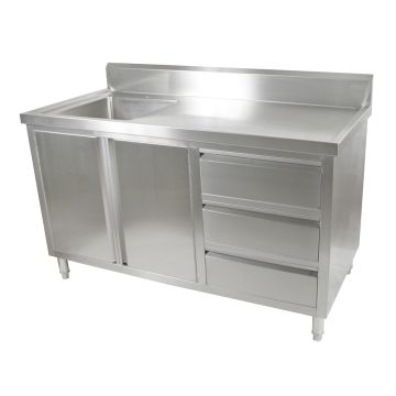 SC-6-2100L-H CABINET WITH LEFT SINK