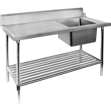 Right Inlet Single Sink Dishwasher Bench SBBD-7-1800R
