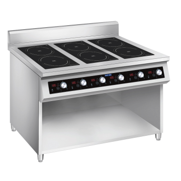 Elect Max 900 Series Induction 6 Buner Cooker with Splashback EIC9-1200P