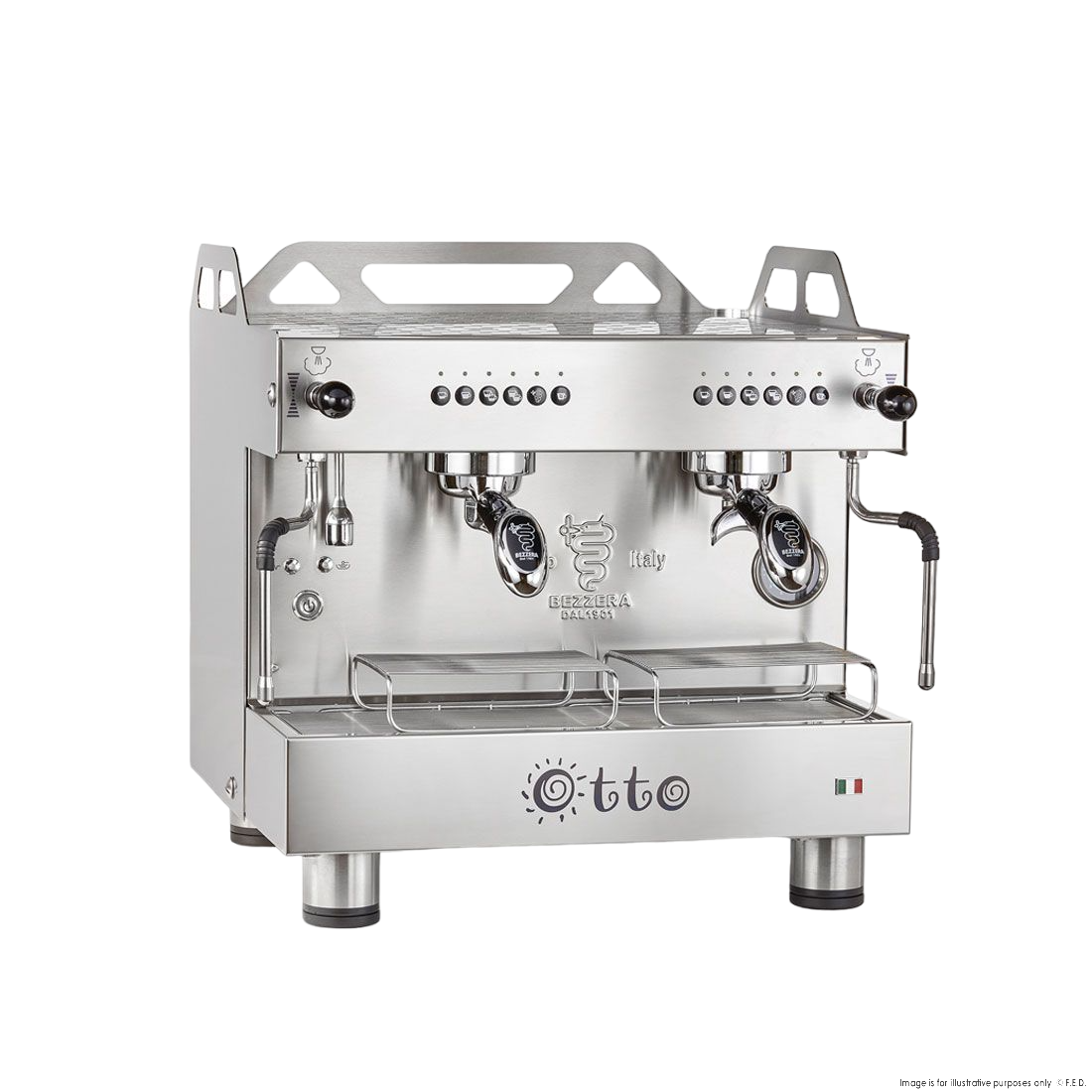 Bezzera OTTO Silver Compact 2 Group Espresso Machine