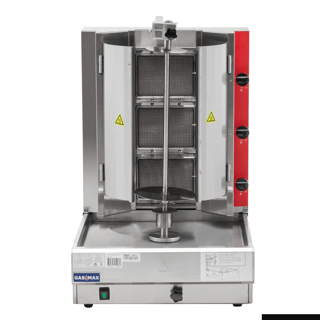 GasMax Semi-automatic 3 Burner LPG Kebab Machine – KB-3LPG