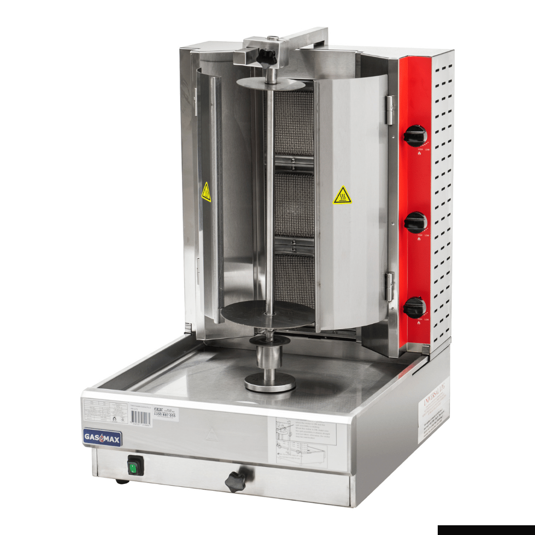 GasMax Semi-automatic 3 Burner LPG Kebab Machine – KB-3LPG