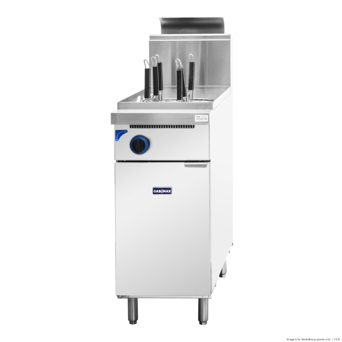 Gasmax V Pan Natural Gas 6 Baskets Pasta and Noodle Cooker PC150-6