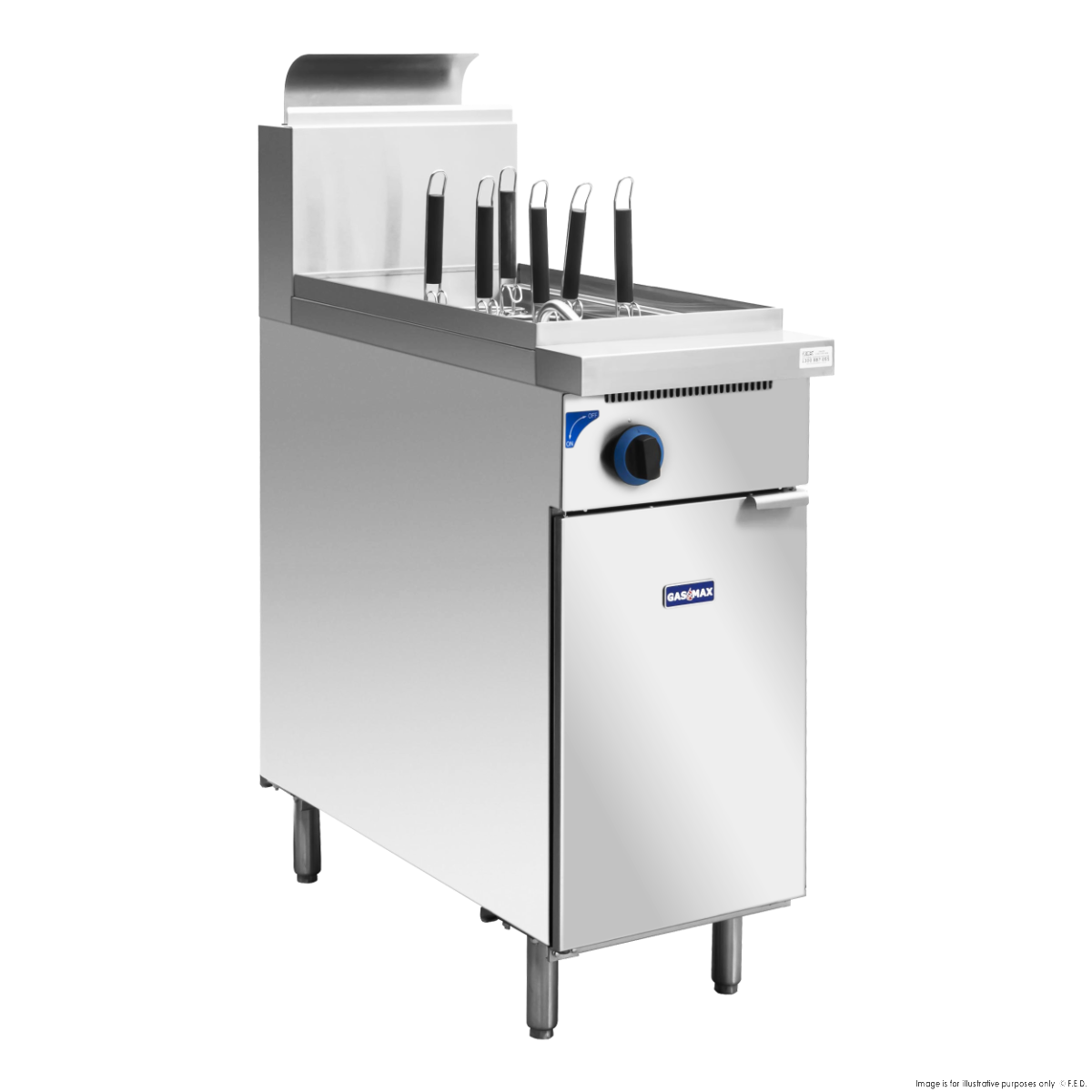 Gasmax V Pan Natural Gas 6 Baskets Pasta and Noodle Cooker PC150-6