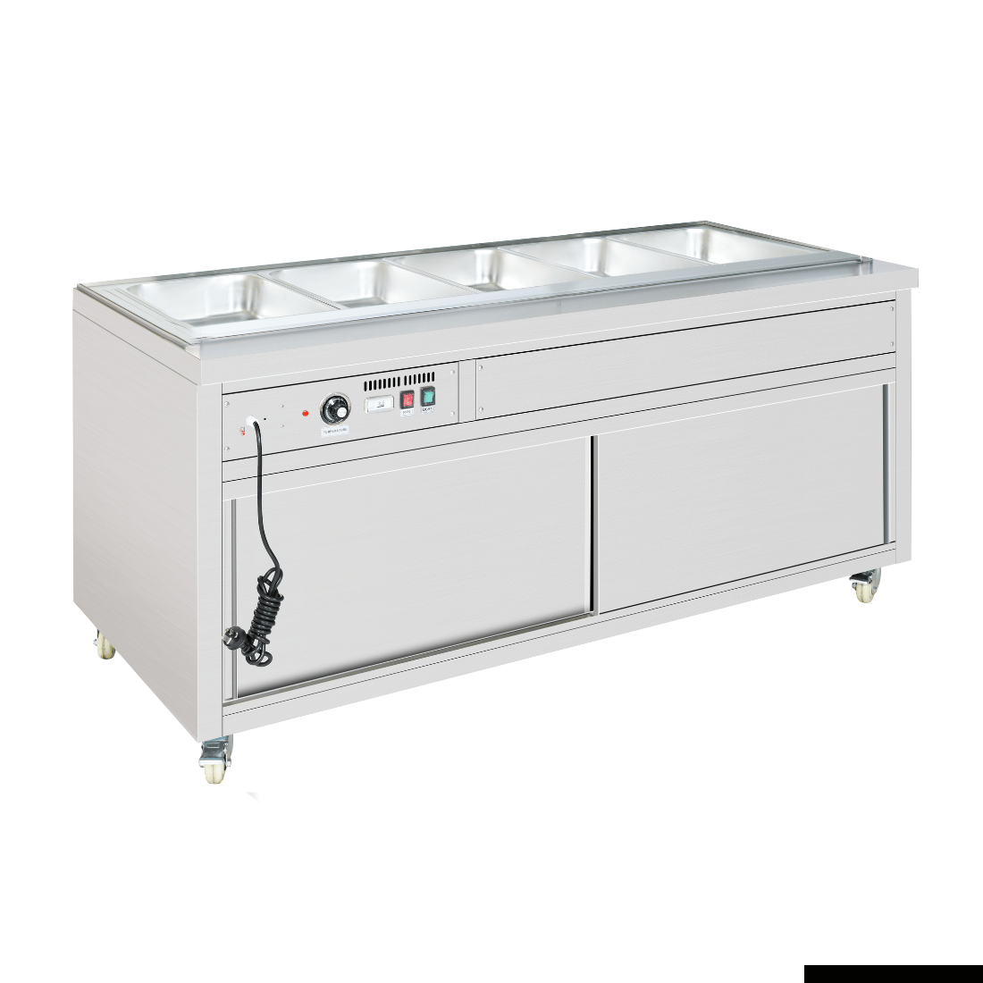 Thermaster Premium Wet and Dry Bain Marie Food Display 5x1/1 GN Pans - PG180FE-XB