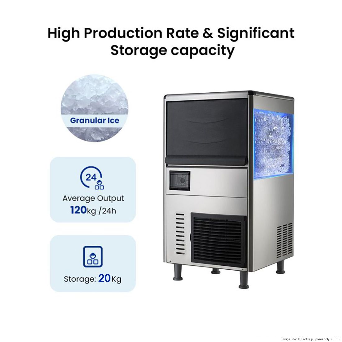 Blizzard Underbench Granular Ice Maker 60Kg
