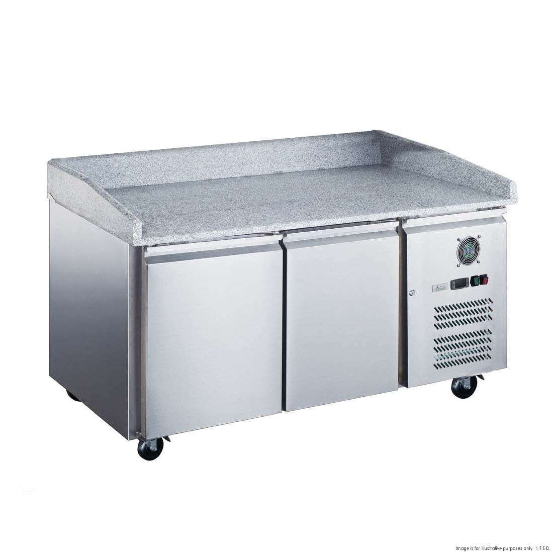 FED-X Two Door Standard Saladette - XPZ2600TN – Fan-Cooled Prep Fridge