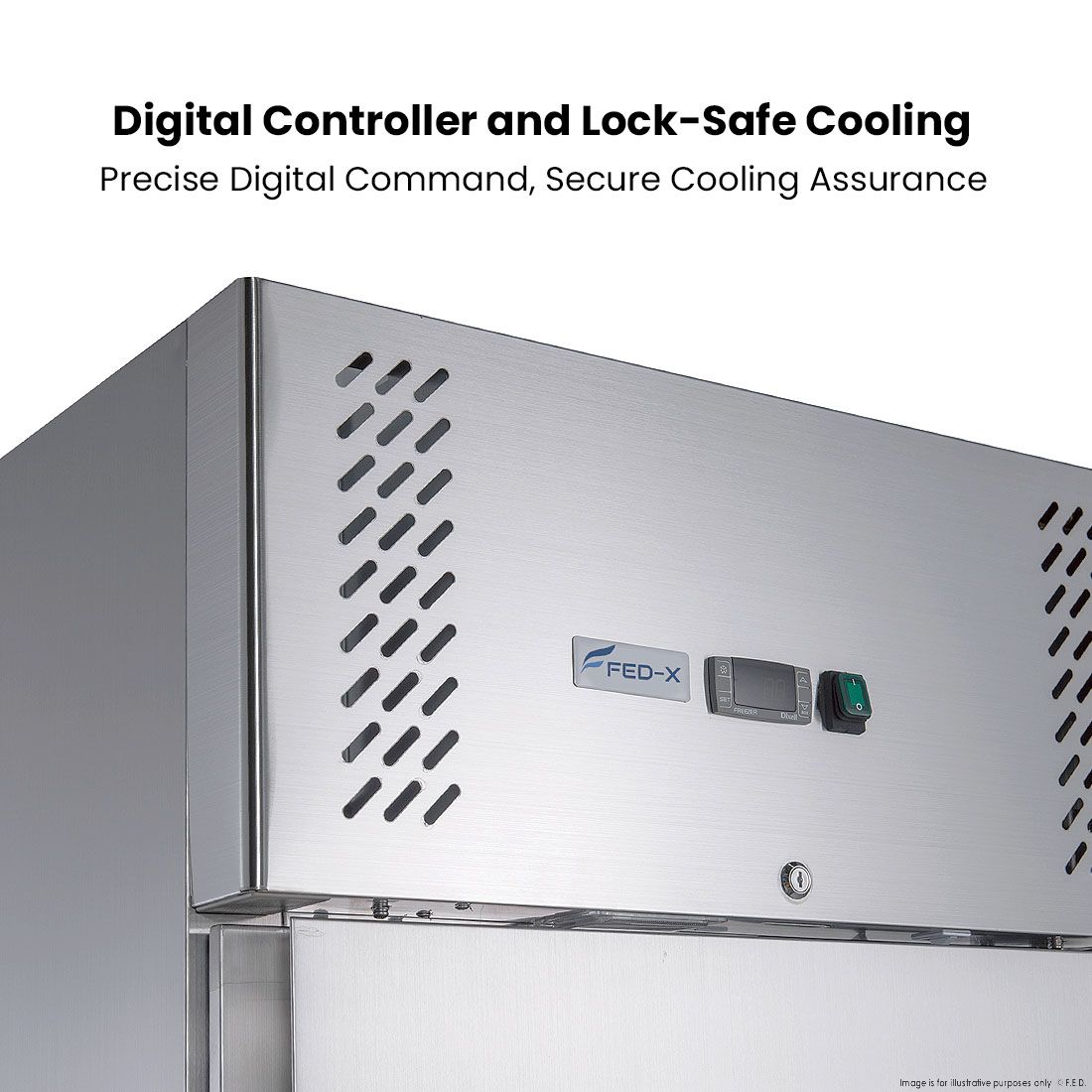 FED-X S/S Single Full Door Upright Freezer - XURF600SFV