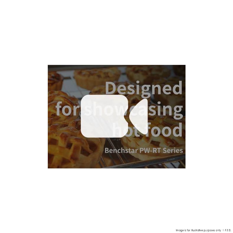 Benchstar Pie Warmer & Hot Food Display - PW-RT/660/TGE