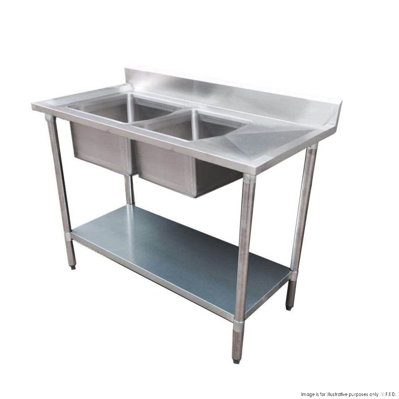 Modular System Double Sink Bench Left Handed 1800x700x900mm - 1800-7-DSBL main product photo