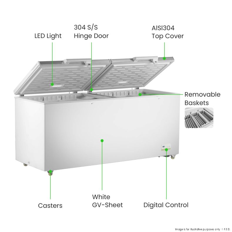 Thermaster 750L Chest Freezer with Stainless Steel Lid - BD750F