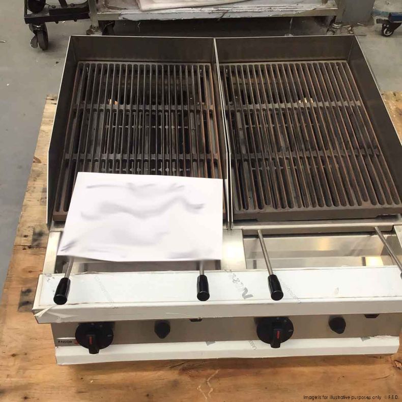 Ex-Showroom Fagor 700 series - Gas charcoal 2 grid grill BG7-10 top