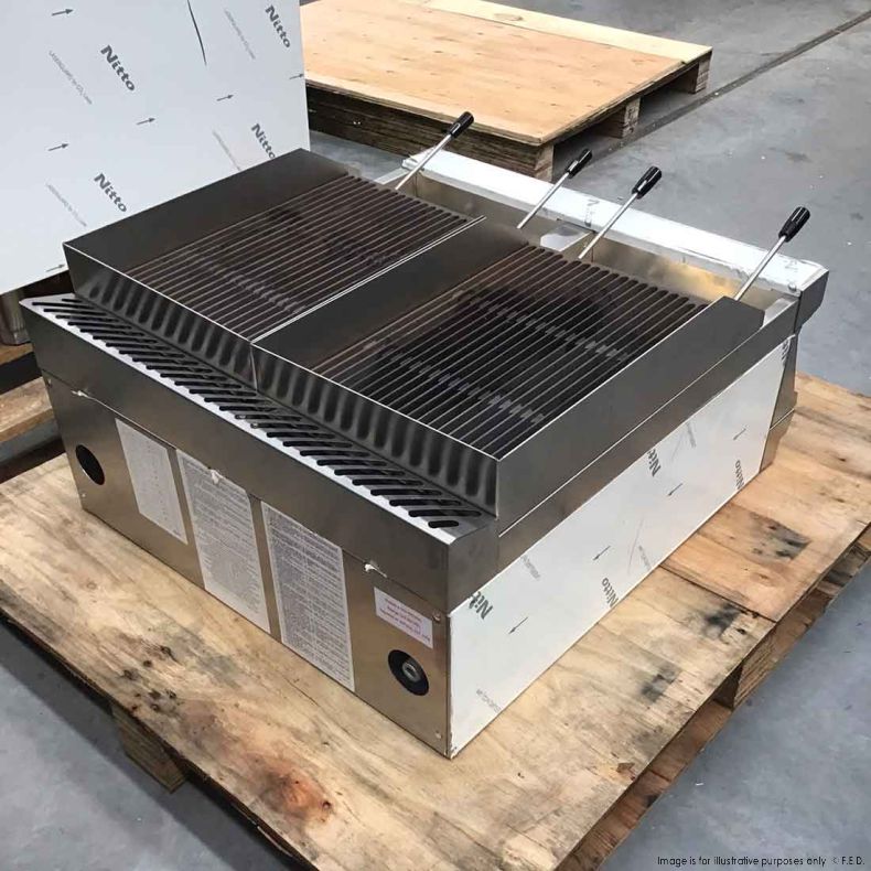 Ex-Showroom Fagor 700 series - Gas charcoal 2 grid grill BG7-10 back