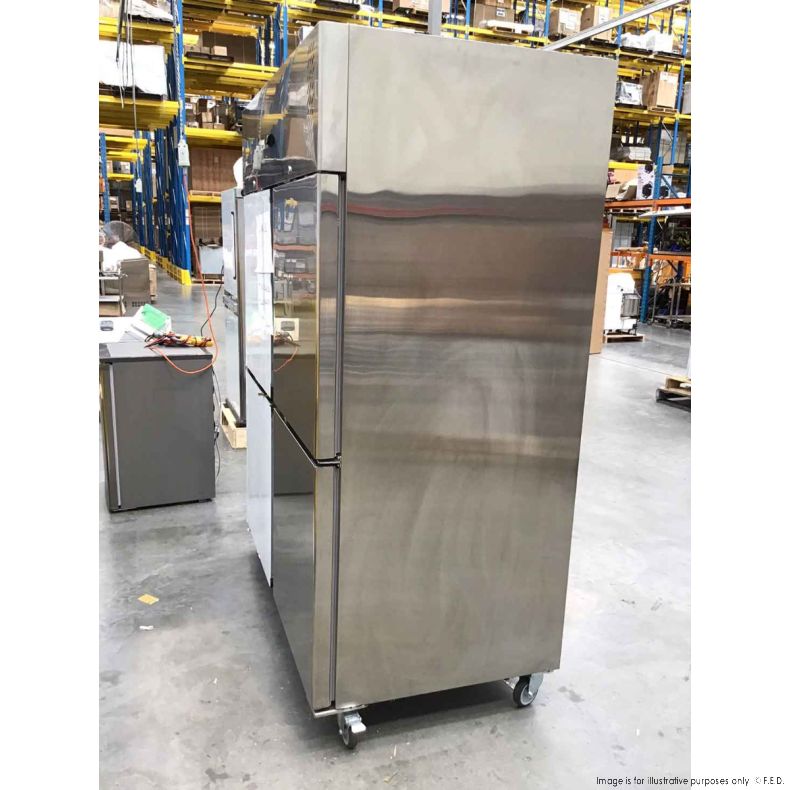 Ex-Showroom FED-X S/S Four Door Upright Fridge - XURC1410S2V side