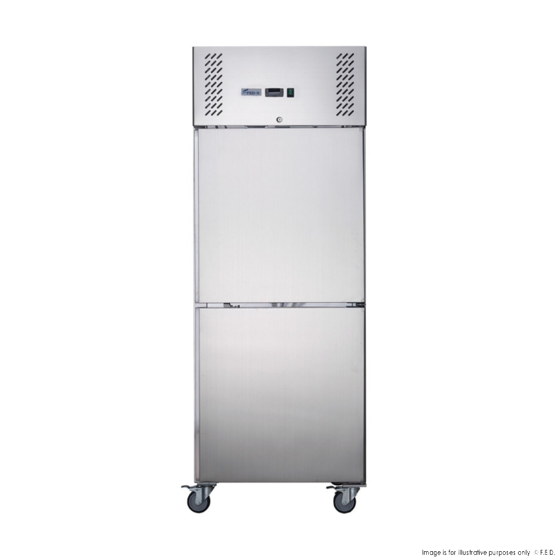 FED-X S/S Two half Door Upright Freezer - XURF600S1V main product photo