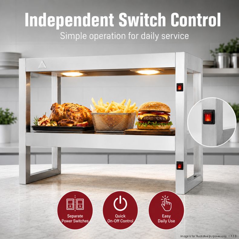 Benchstar Commercial Food Warmer with 4 Lamps –&nbsp;FW4L-092