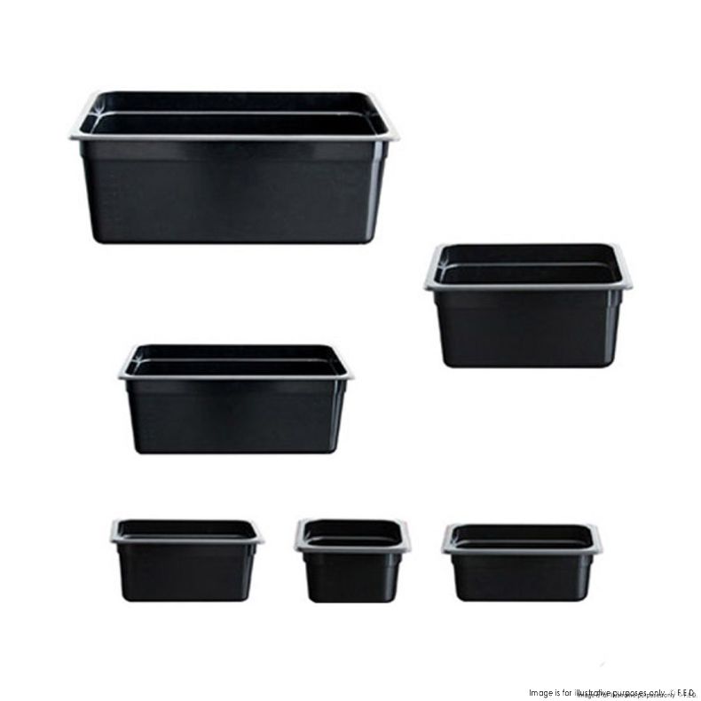 JW-P132B - Black Poly 1/3 x 65 mm Gastronorm Pan