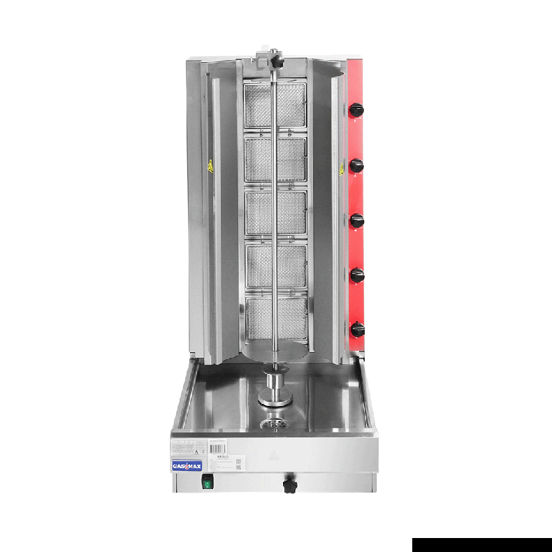 Gasmax Semi-automatic 5 Burner LPG Kebab Machine - KB-5LPG main product photo
