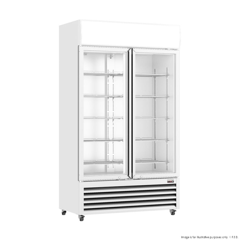 Thermaster Colourbond Upright Beverage Fridge 2 Doors White - LG-1000P main product photo