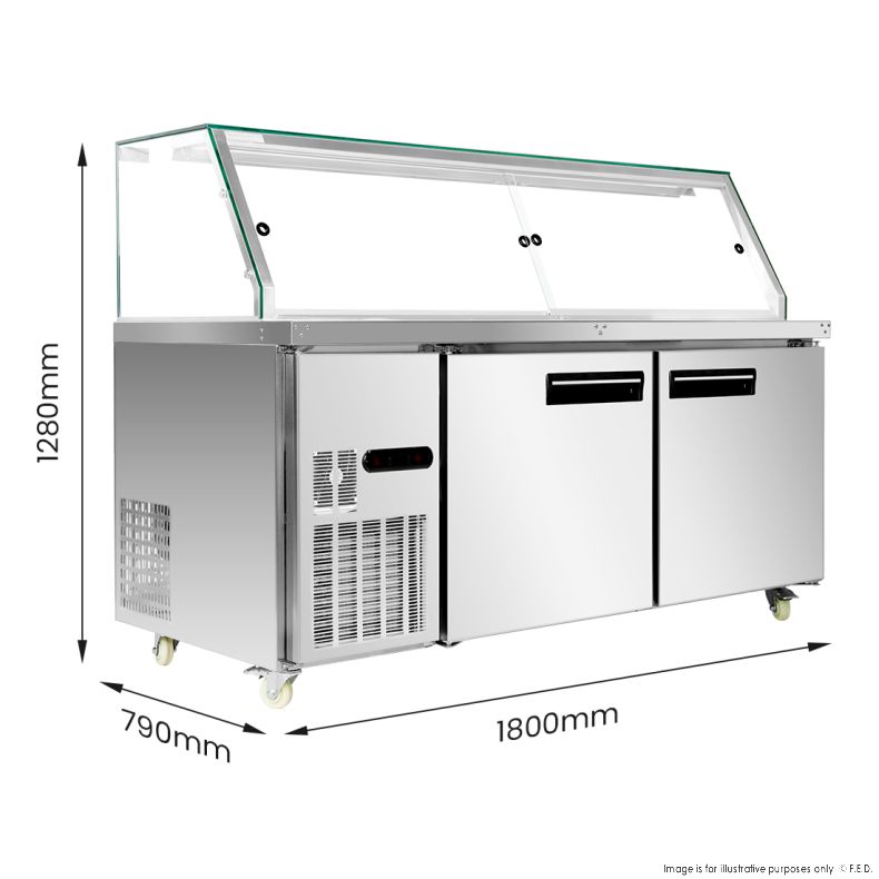 Thermaster Cold Salad & Noodle Bar 5x1/1 GN Pans - PG180FA-XG