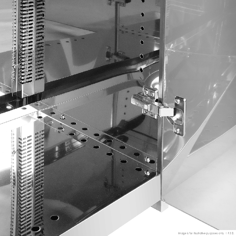 Elementry Stainless Steel Double Cabinet Plate Warmer 120 Plates - PW-DE
