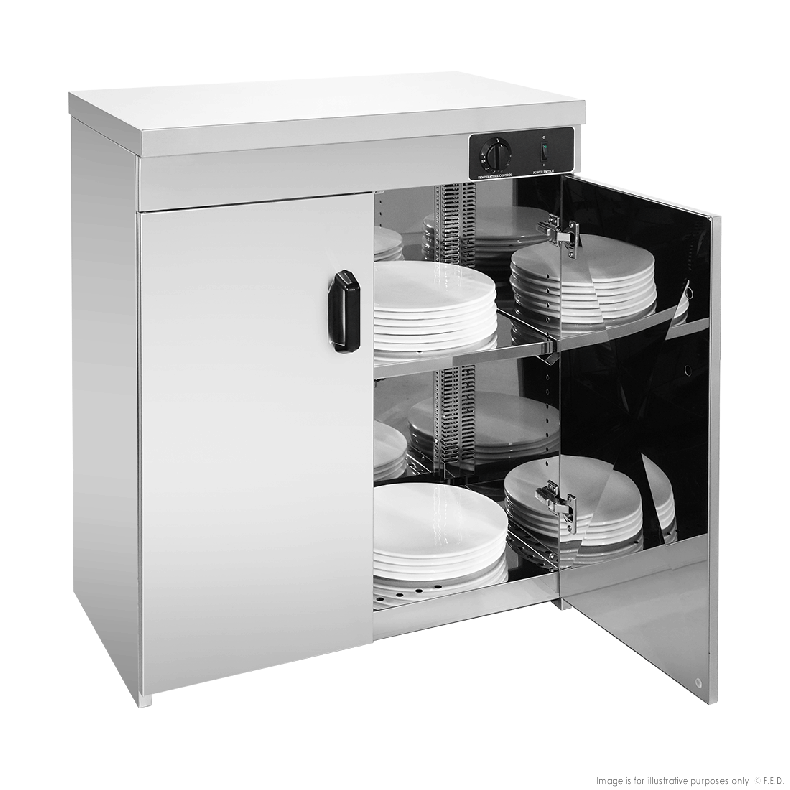 Elementry Stainless Steel Double Cabinet Plate Warmer 120 Plates - PW-DE main product photo