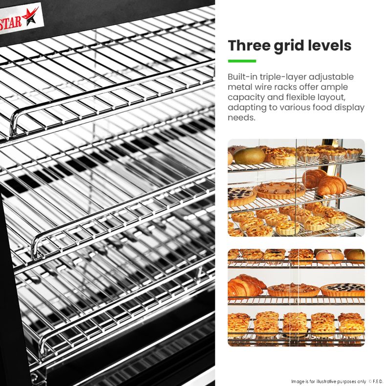 Benchstar Pie Warmer & Hot Food Display - PW-RT/900/1E - 900x490x610mm
