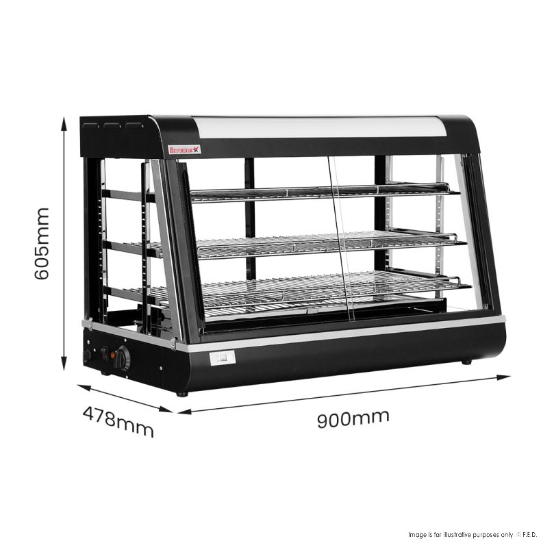 Benchstar Pie Warmer & Hot Food Display - PW-RT/900/1E - 900x490x610mm
