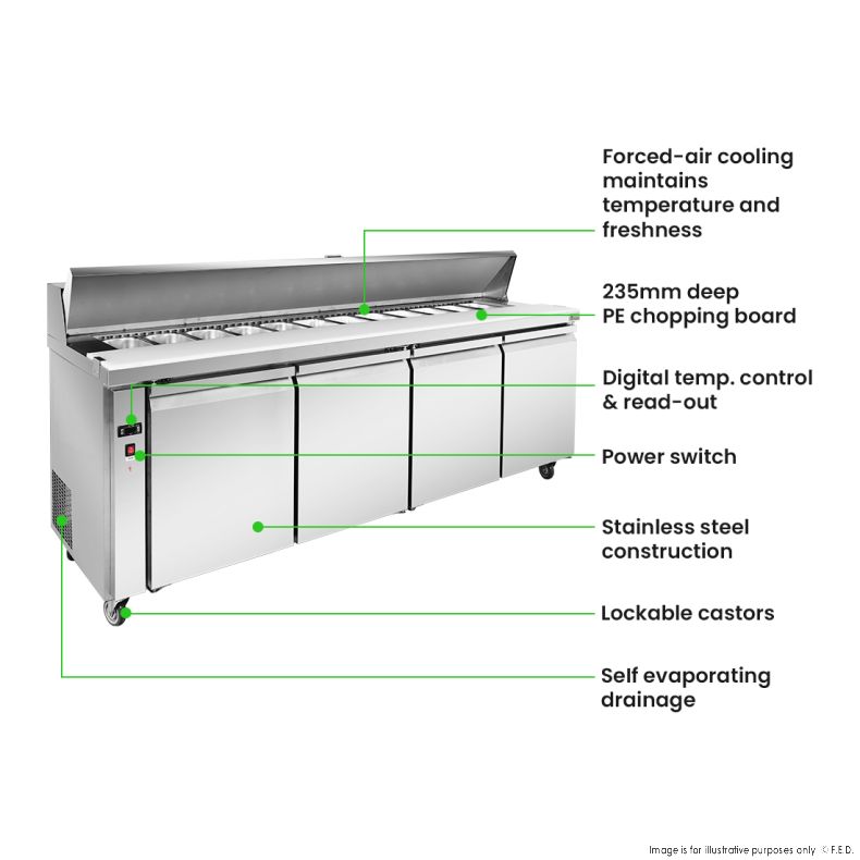 Thermaster four door Sandwich Bar - SLB240