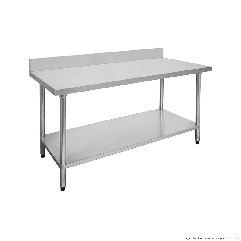 0900-7-WBB Economic 304 Grade Stainless Steel Table with splashback  900x700x900