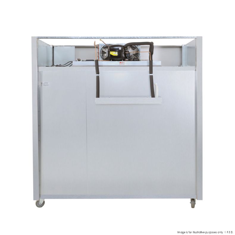 SUC1500 TROPICAL Thermaster 3 Door SS Fridge 1500L back