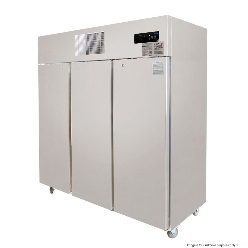 SUF1500 Three Door SS Upright Storage Freezer side