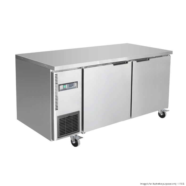 Thermaster Stainless Steel Double Door Workbench Freezer - TS1500BT main product photo