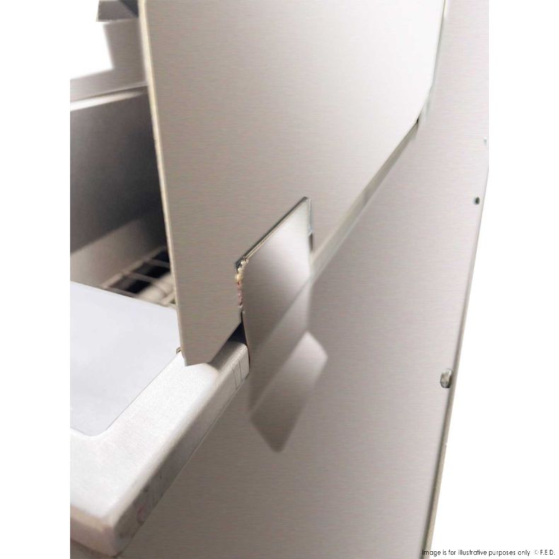 Deep Fryer Side Splash Guard - USG-1 - 520x465mm attached on Fryer