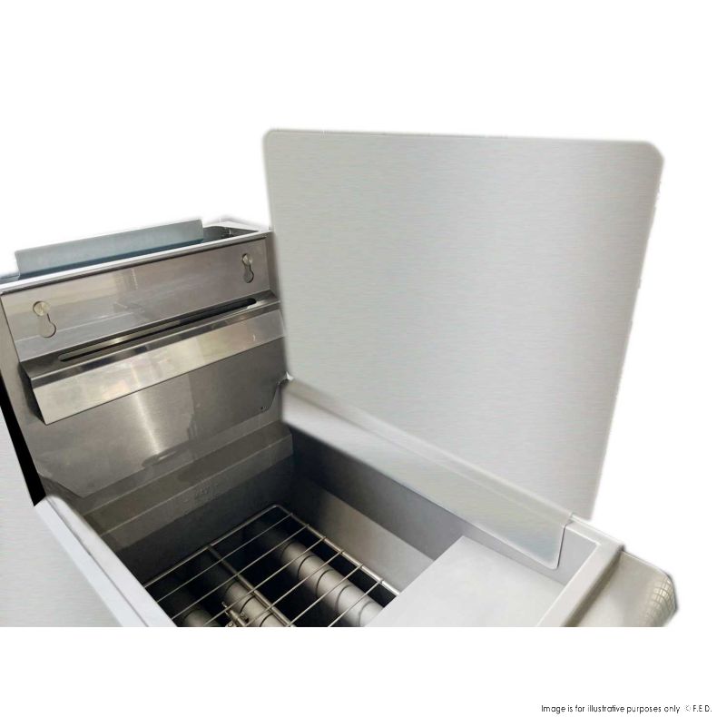 Deep Fryer Side Splash Guard - USG-1 - 520x465mm on Fryer side