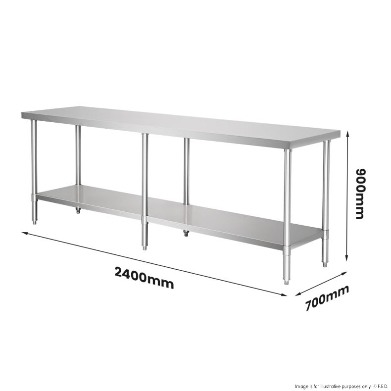 WB7-2400/A Stainless Steel Workbench